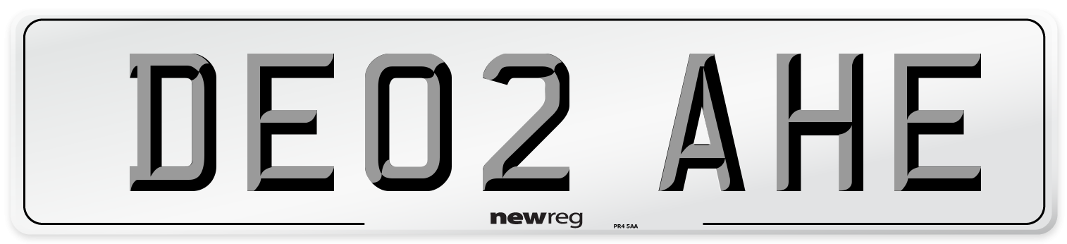 DE02 AHE Number Plate from New Reg